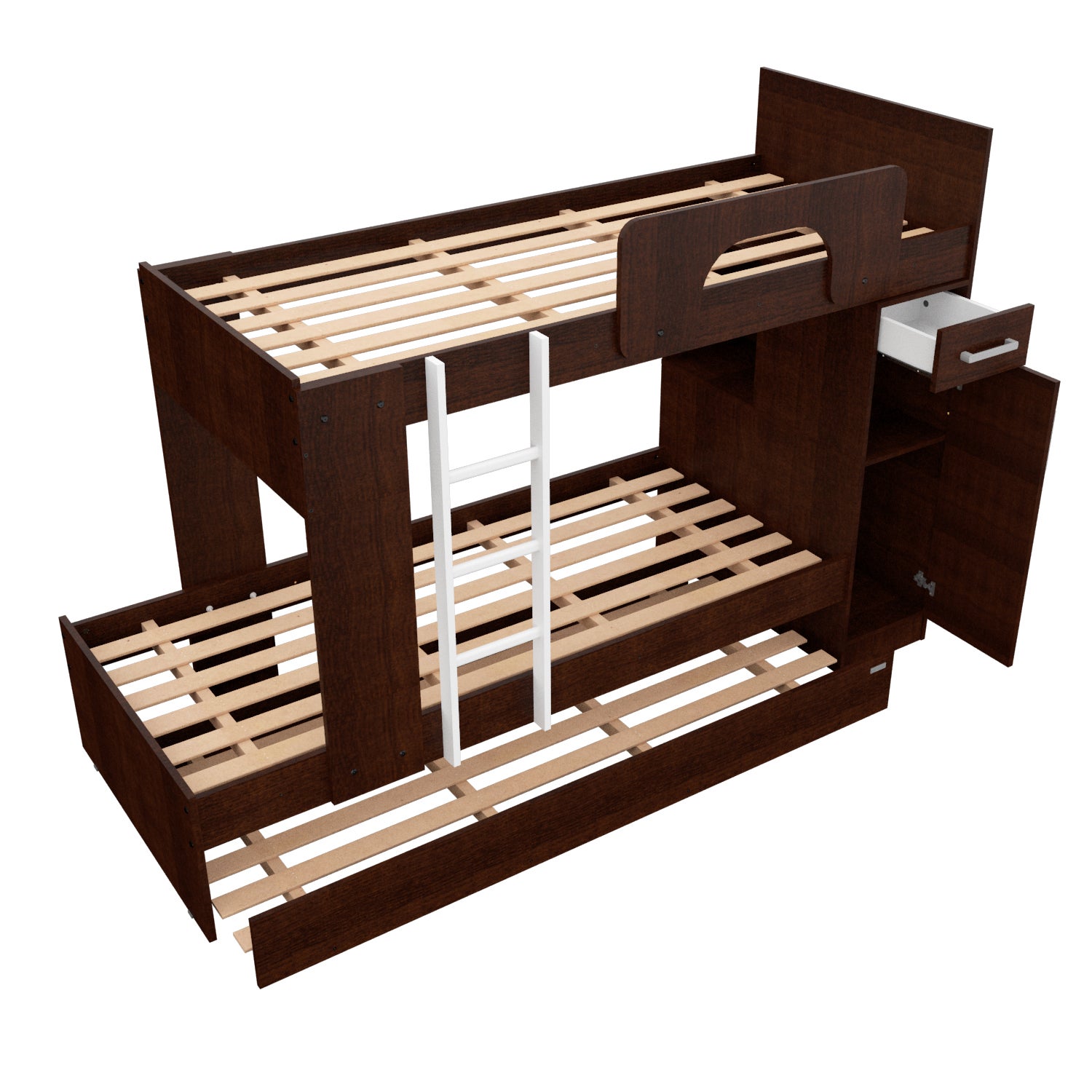Cama Cucheta Gabinete 1 Plaza Katia Wengue Squad - Imagen 2